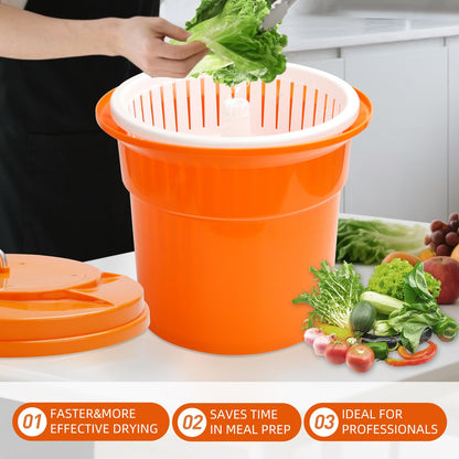 YBSVO 5 Gallon Large Commercial Salad Spinners and Lettuce Spinner