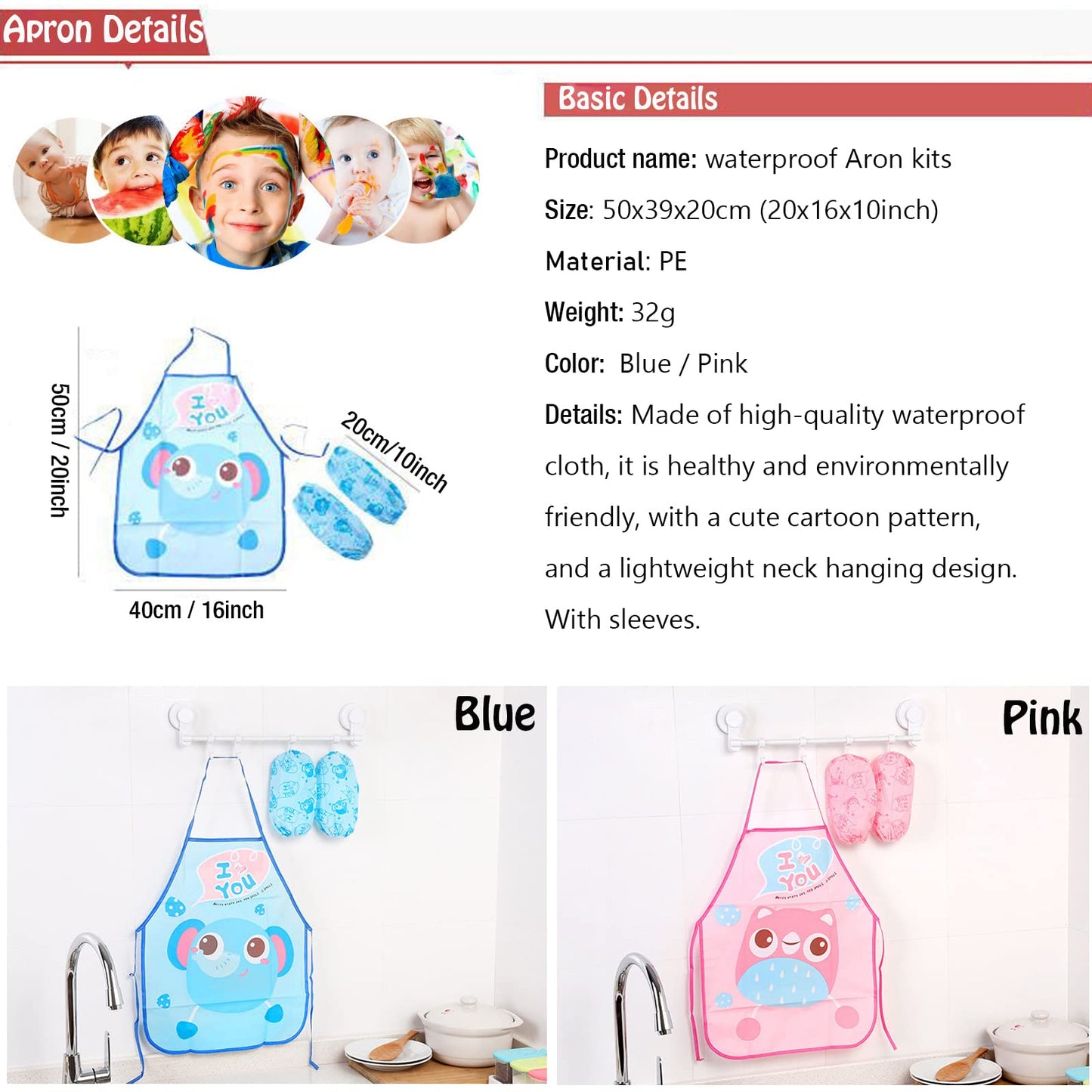 Lymoc Silicone Painting Mat,Painting Stations Kit [1x Apron,1 Pair Oversleeve,20 Pieces Brushes] Craft Silicone Mats 21"X17" with Detachable Cup for Kids Gift,Paint, Clay, DIY Projects