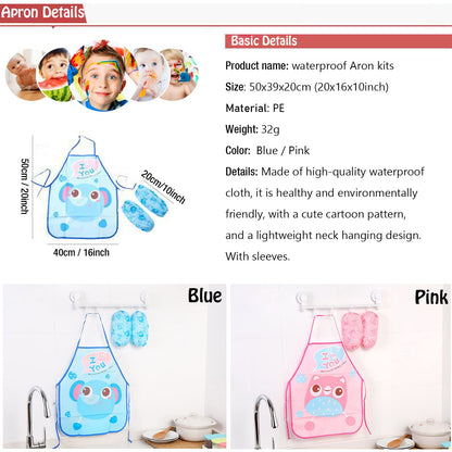 Lymoc Silicone Painting Mat,Painting Stations Kit [1x Apron,1 Pair Oversleeve,20 Pieces Brushes] Craft Silicone Mats 21"X17" with Detachable Cup for Kids Gift,Paint, Clay, DIY Projects
