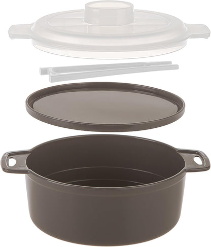 PrepSolutions 4-Piece Microwave Ramen Bowl To-Go - Gray, Includes Soup Spoon, Dishwasher Safe, BPA-Free