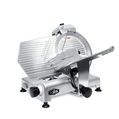 KWS Commercial 420W Electric Meat Slicer 12" Frozen Meat Deli Slicer Restaurant and Home Use [ETL, NSF Certified] (Stainless Steel Blade, 12-Inch Blade)