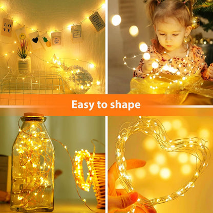24 Pack 7ft 20 litogo Fairy Lights Battery Operated, LED Waterproof Fairy String Lights Small Mini Light for Mason Jars