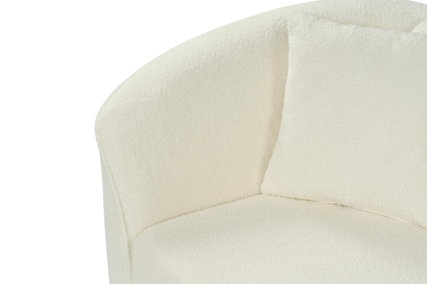 Christopher Knight Home Sabbo 87.50" Boucle Upholstered Couch, Oversized 2 Seater Sofa, Curved Soft Seating Lounge Sofa Chair, Cozy Loveseat with Armrest, Reading Sofa for Living Room Home Rest, Beige