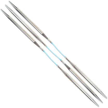 skacel by addi Flexiflips Basic Double Pointed Knitting Needles, 8 Inch (20 cm) Plated Brass Tips with Flexible Nylon Cord, 2.75 mm