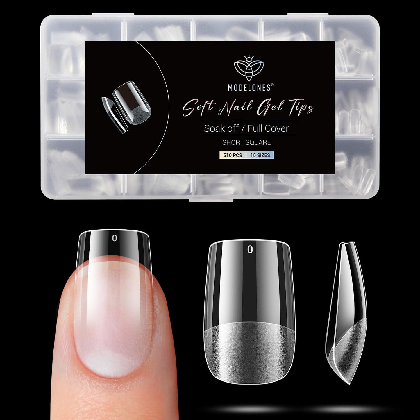 modelones 9 in One Gel Nail Glue Brush On Nail Glue 15 ml for Tips, Rhinestones, Base Coat, Blooming Art Gel Kit for Press on Nails Acrylic Tips U V Lamp Needed 2Pcs