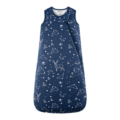 Mosebears Unisex Rayon Made from Bamboo Sleep Sack with 2-Way Zipper,2.5 Tog Baby Winter Sleep Sack(Navy Blue,18-36 Months)