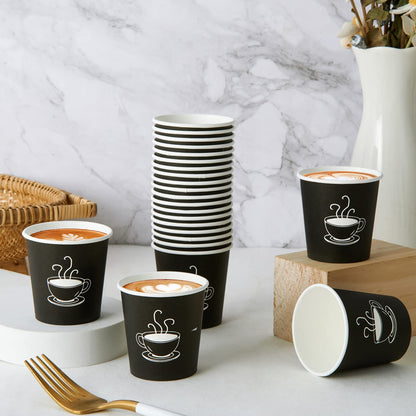 TV TOPVALUE 600 Pack 4 oz Paper Cups, Small Disposable Coffee Cups, Paper Espresso Cups, Hot/Cold Drinking Cups for Party, Picnic, Travel and Events