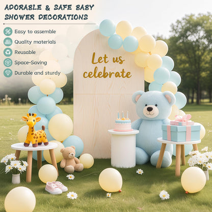 Wooden Arch Backdrop Stand: DIY Backdrops - Foldable 7.2 Ft Wedding Arch and Back Drop Stand for Party - Bridal Shower Decorations - Portable Arch Backdrop for Birthday Decorations