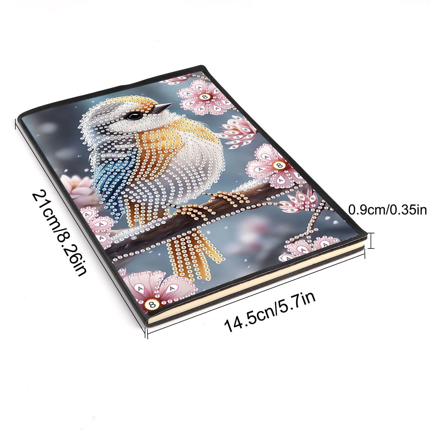SHEGZHUC Diamond Painting Notebook Journal A5 Blank 14.5x21cm/5.7×8.26in Diamond Painting Composition Journaling Notebooks Notepad Sketchbook Diary Special Drills Girls Gifts || Hummingbirds Animal