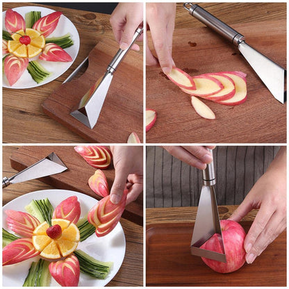SFNTION Fruit Carving Knife, DIY Platter Decoration Carving Tool For Fruit Vegetable Cutting Knife, Triangular Shape Stainless Steel Food Carving Carving Knife Slicer