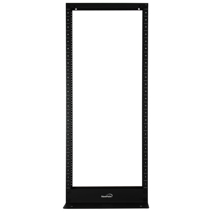 NavePoint 25U 2 Post Open Frame Server Rack for 19 Inch Equipment, AV, Networking, Data & IT Devices, 2-Post Rack 25U 661lbs Weight Capacity, Black