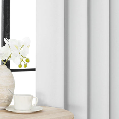 Joydeco Blackout Curtains 72 Inches Long, 2 Panels Set, Thermal Insulated Room Darkening Curtains (Greyish White)