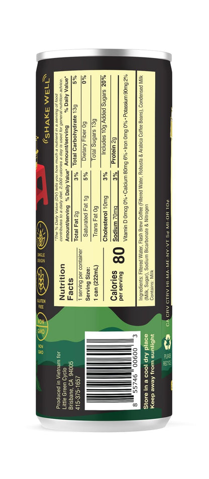 Little Green Cyclo Vietnamese Coffee – Classic Cà Phê Sữa Đá – 12-Pack, Ready-to-Drink, 7.5 oz Cans