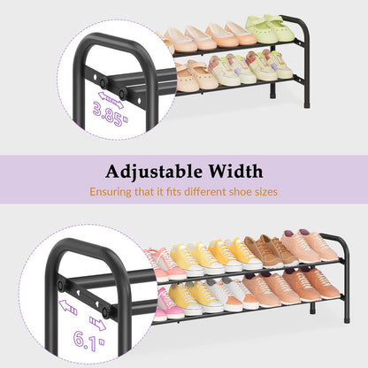 2 Closet, 28 42, Closet, 12 Gewudraw Tier Shoe Rack, Shoe Organizer for Metal Shelf Can Expandable to for Bedroom