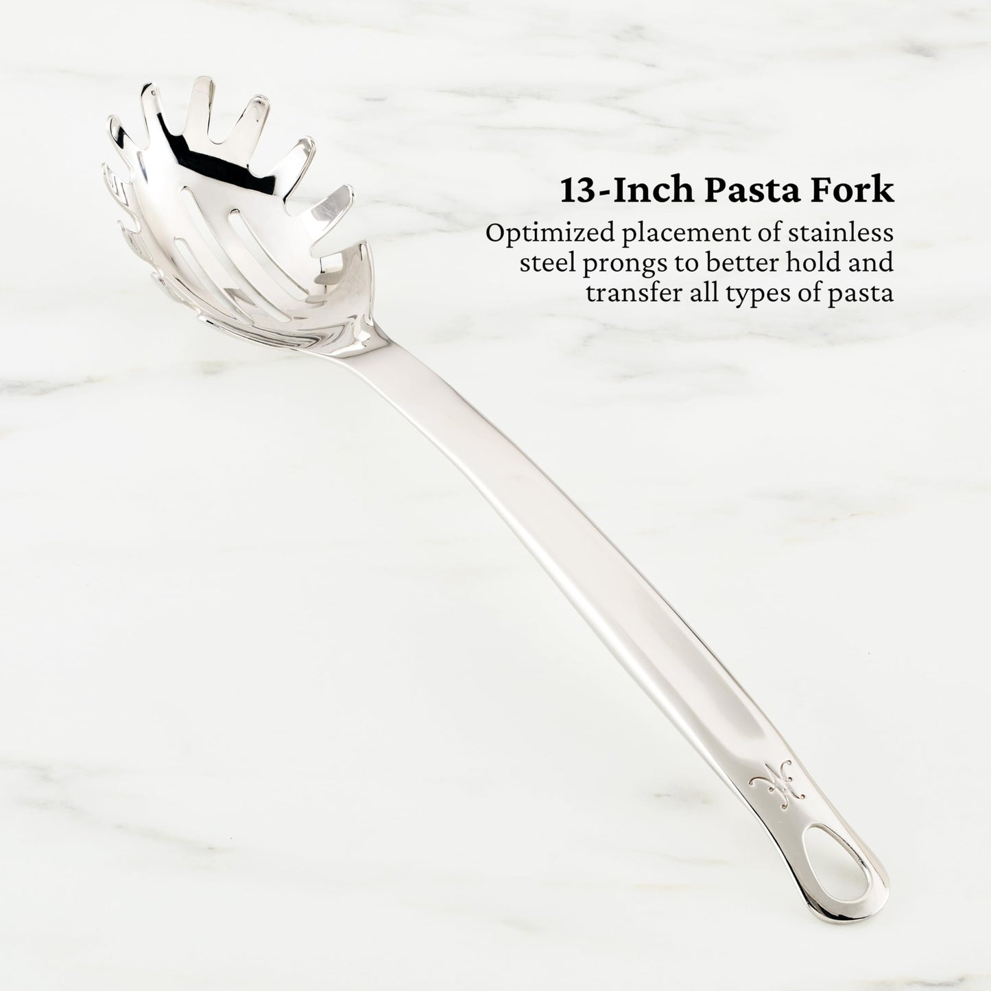 Hestan Provisions Chef's Tools, Deluxe Tool Set (6-Piece) with Porcelain Holder/Bain Marie & Stainless Steel: Solid Spoon, Ladle, Pasta Fork, Turner/Spatula, French Whisk