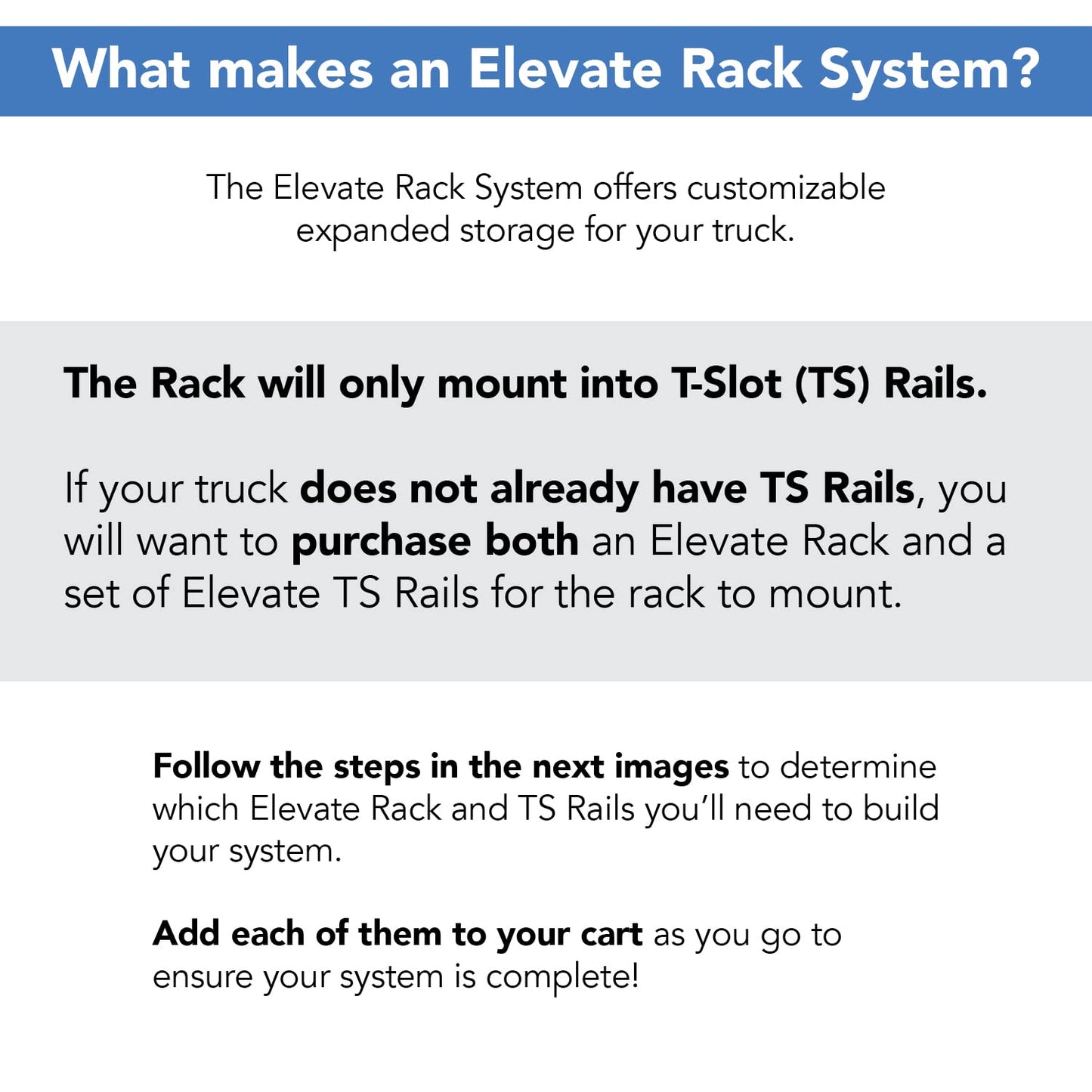 RealTruck TruXedo Elevate Rack System | 1118513 | Elevate CS Rack
