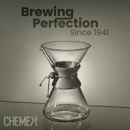 Chemex Pour-Over Glass Coffeemaker - Glass Handle Series - 10-Cup - Exclusive Packaging