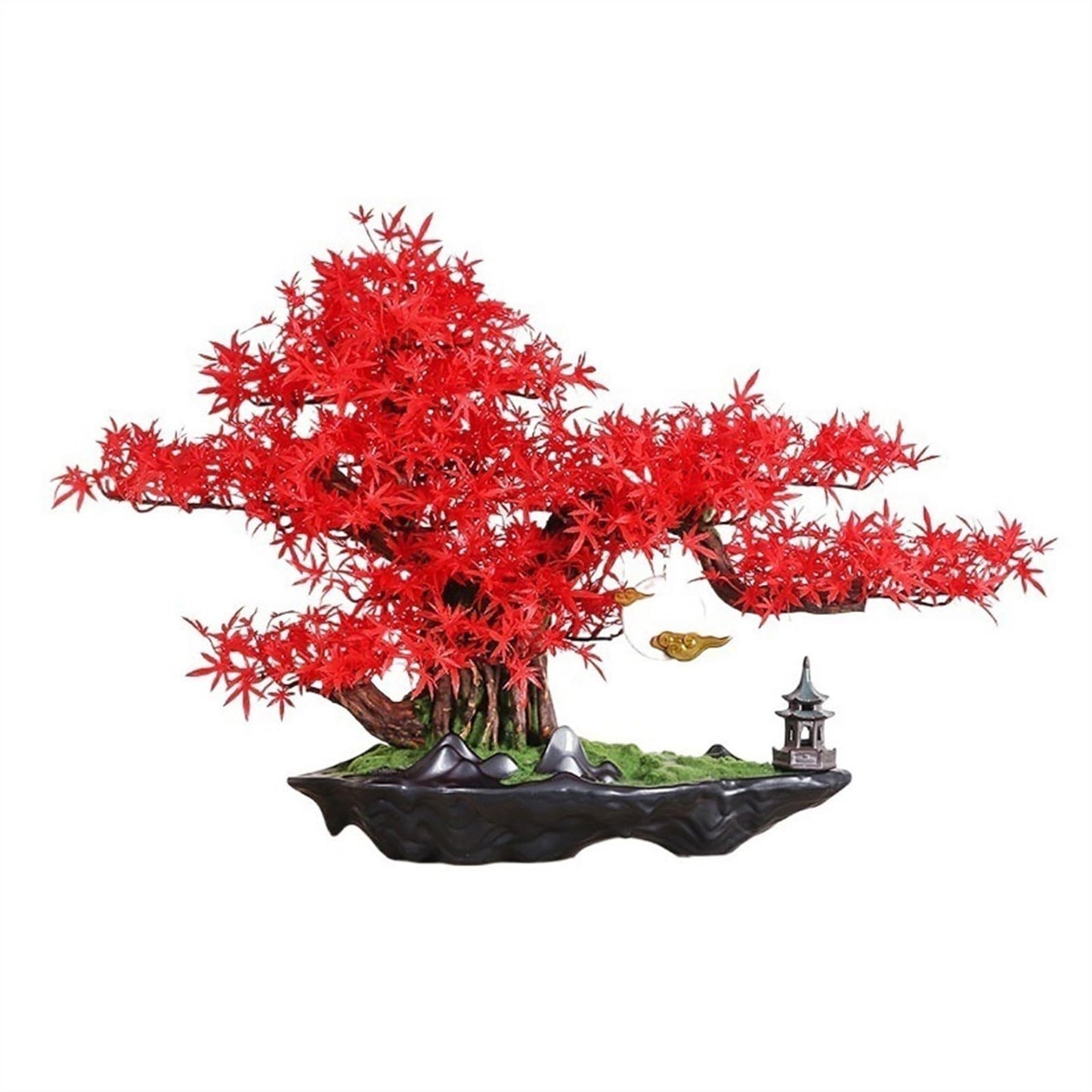 WANGHAI2024M Artificial Trees Simulation Tree Bonsai Hotel Living Room Desktop Ornaments Modeling High-end Luxury Fake Greenery Landscaping Artificial Bonsai