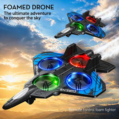 PRIMEX PRO Foam Remote Control Airplanes RC Plane for Kids Adults Beginners, RC Airplane Fighter Jet with Light, 360° Flip Fighter Jet Toys, Stunt Roll, Airplane Toy Gifts for Boys Ages 6-18
