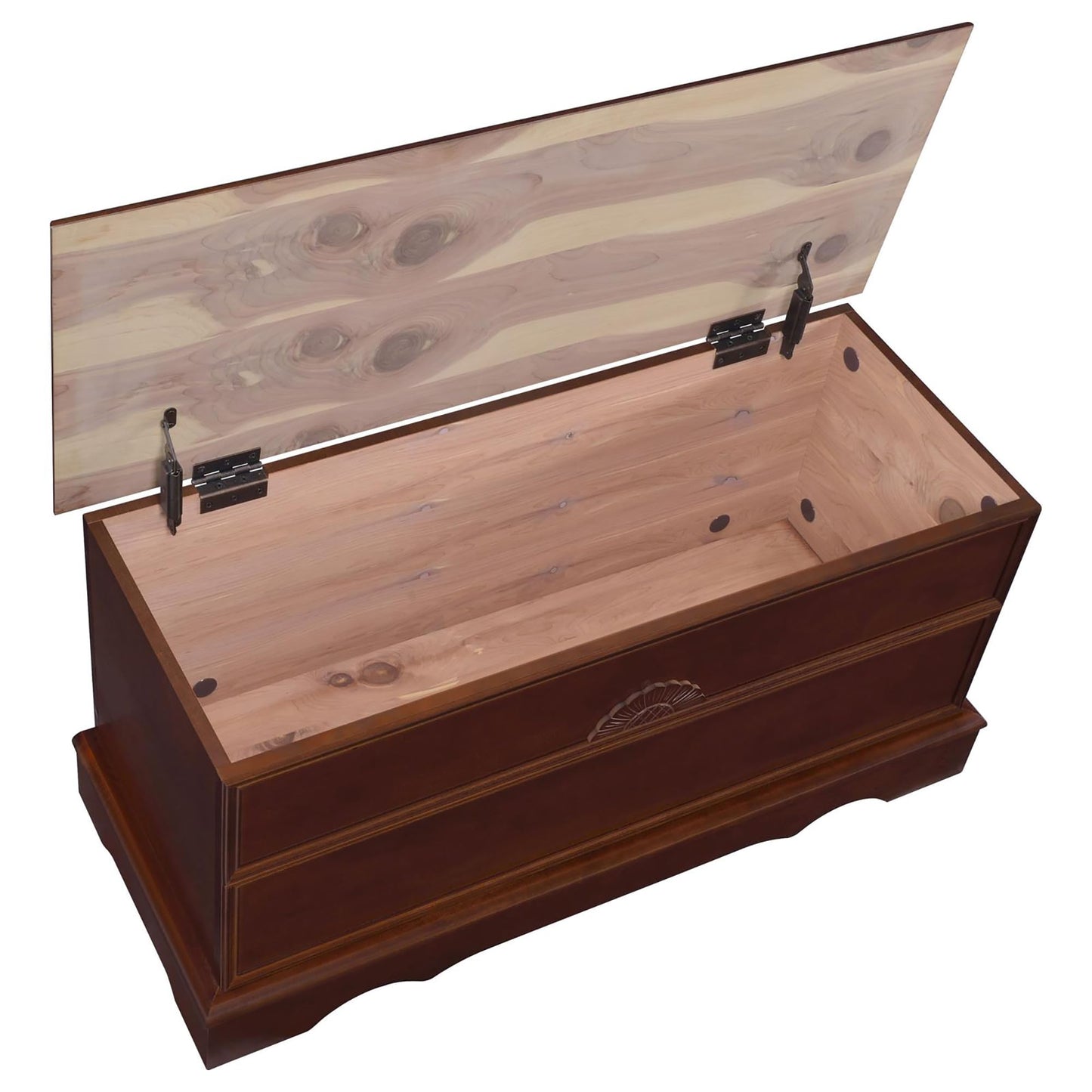 Lonergan Cedar Chest: Romantic Storage Chest for Wool Blankets/Coats (Warm Brown)