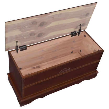 Generic Traditional Rectangular Cedar Chest, 22"H x 40"W x 21"D, Brown, Storage-Chest