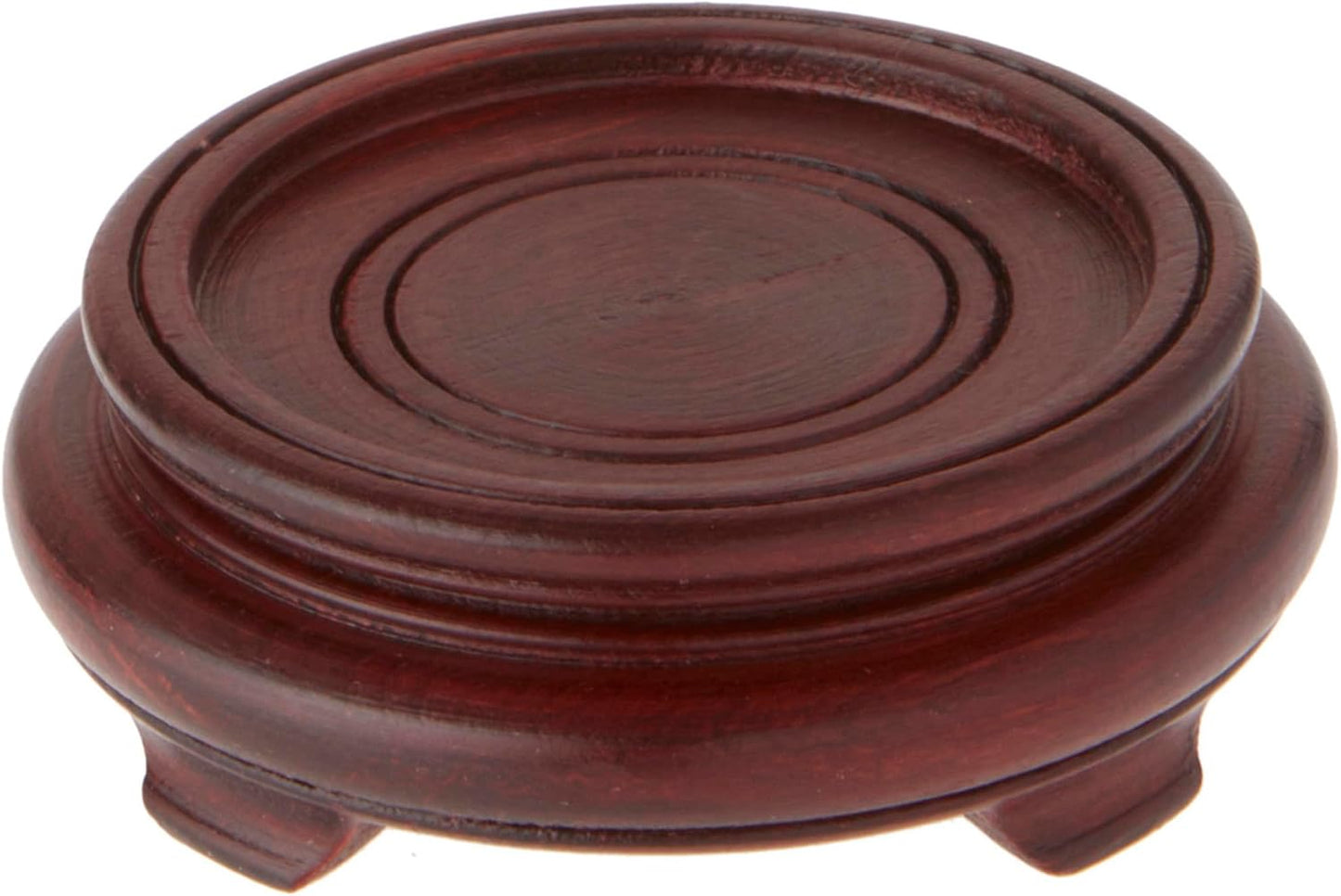 Bard's Dark Wood Decorative Base, 1.25" H x 3.5" W x 3.5" D for 2.5" Display Diameter