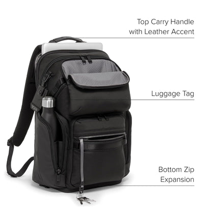 TUMI - Alpha Bravo Nomadic Backpack - Men's Durable Carry On Bag - 18.8" X 15.0" X 9.0" - Fits up to 15" Laptop - Black