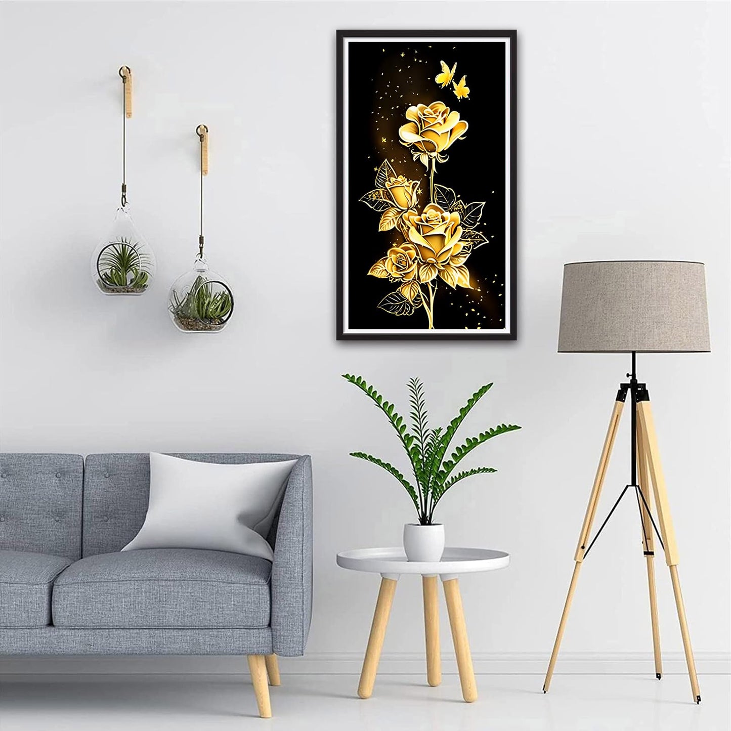 ZHUMUTO Large 5D Diamond Art Painting Kits for Adults,15.7x27.5inch Flowers Roses C DIY Full Round Drill Diamond Dots Large Size,Big Gem Art and Crafts for Home Wall Decor Gifts