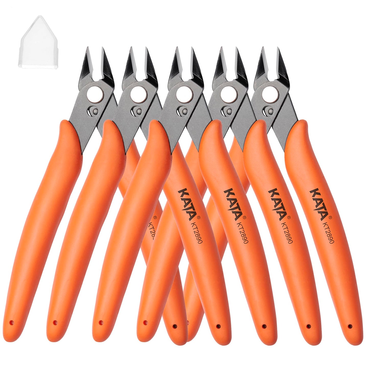 KATA 5-Pack Micro Wire Cutters, Precision Electronics Flush Cutter and Side Cutting pliers, Clean Cut for Model, Jewelry, Model Kits