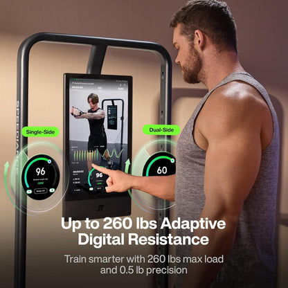 Gym Monster 2S, 2025 New Enhanced, Multi-Functional Home Machine for Full Body Strength Training, 260Lbs Digital Weight System, Smart AI-Powered, All-in-one Workout Station, Squat Rack