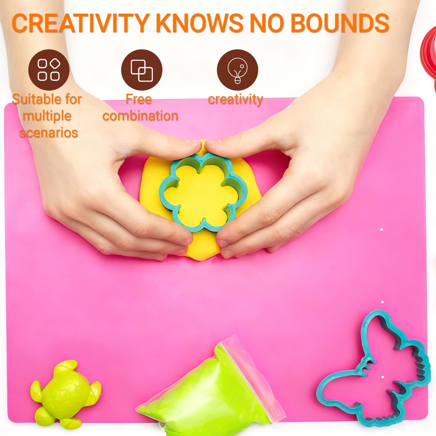Fondant Cake Foam Pad, 5 Holes Silicone Sponge Mat for Fondant Flower Making Drying Shaping, Cake Decorating Tools for Sugarpaste Clay Baking Supplies