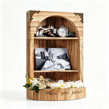 DGWJSU Shadow Box Frame, 8.66x12.5″ Sympathy Gifts for Loss of Loved One, Keepsake Box, Shadow Boxes Display Cases Flower, Photos, Memorial Gifts, Sympathy Gifts, Celebration of Life, Carbonized Brown