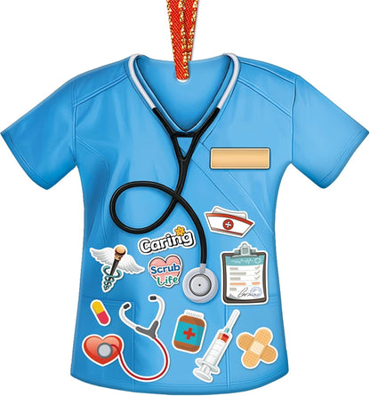 2025 JUESMOS Nurse Christmas Ornaments Thank You Nurse Ornaments for Christmas Tree Decorations Meaningful Xmas Tree