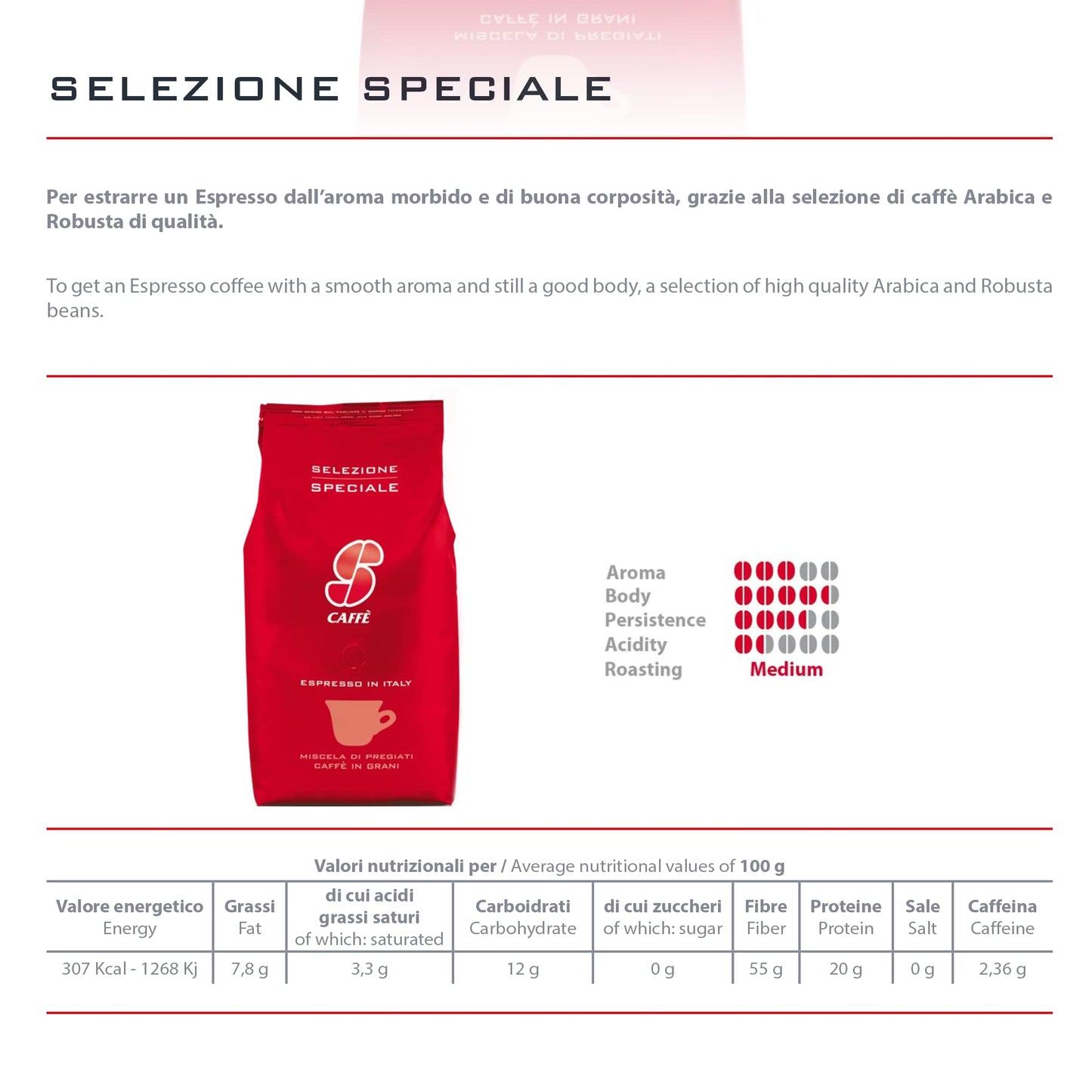 Essse Caffe 2 Kilo Bags of [Speciale by Essse The Passion] Espresso Beans