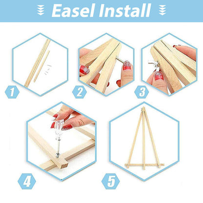 DIY Scenery Paint by Numbers Kit for Adults with Framed Canvas,Landscape Beach Digital Oil Painting Kit for Beginners,Acrylic Paint by Number Kits with Wooden Easel for Holiday Gifts 12X16 Inch.