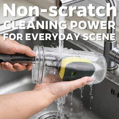 Sponge Dishwand Brush Refills for Scotch-Brite Dishwand - 10 Pack Dish Soap Non-Scratch Brush Refills for Nonstick Pots and Pans, Glass & Tubs（Green