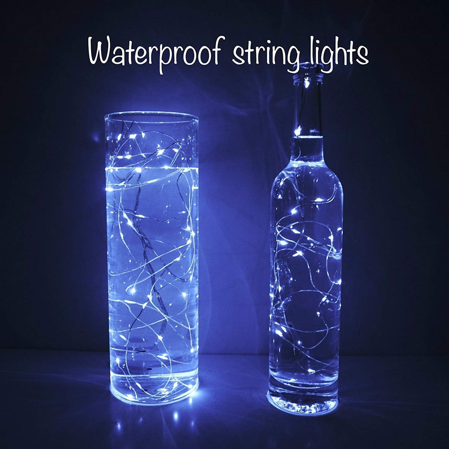 SunKite 8 Colors LED Fairy String Lights, Battery Operated 16 Pack, 20 LED 6.6 Ft Silver Copper Wire