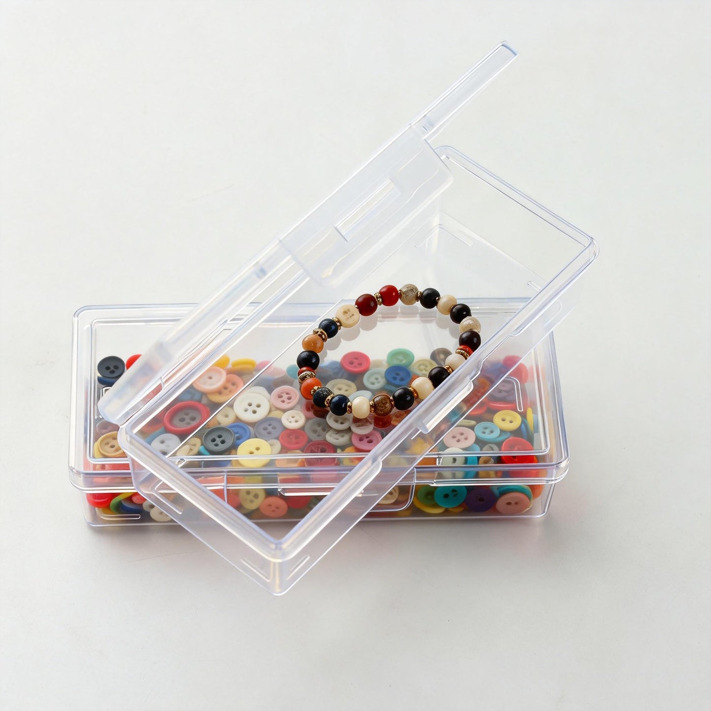 Kexinglu 14Pcs Bead Organizer Box, Plastic Organizer Box with Adjustable Dividers, Small Clear Diamond Storage Containers Rectangle Case with Hinged Lid for Jewelry Travel DIY Art Bracelet Craft Nail