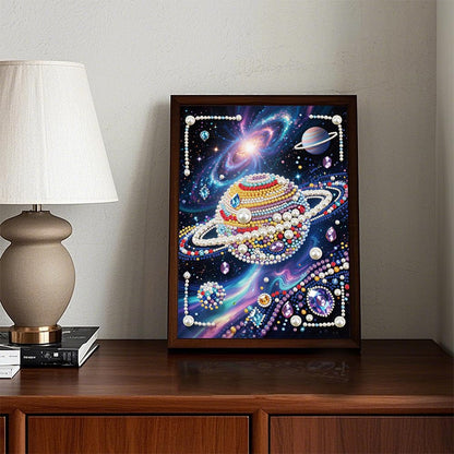 Kulvci Cosmic Plant DIY 5D Pearl Painting Kit, Scenery Painting Kit for Adults Beginner, Bead Art Kits All-Pearl Dot Painting for Wall Decor, Creative Stress Relief Gift Home Decor,12 × 16 inch