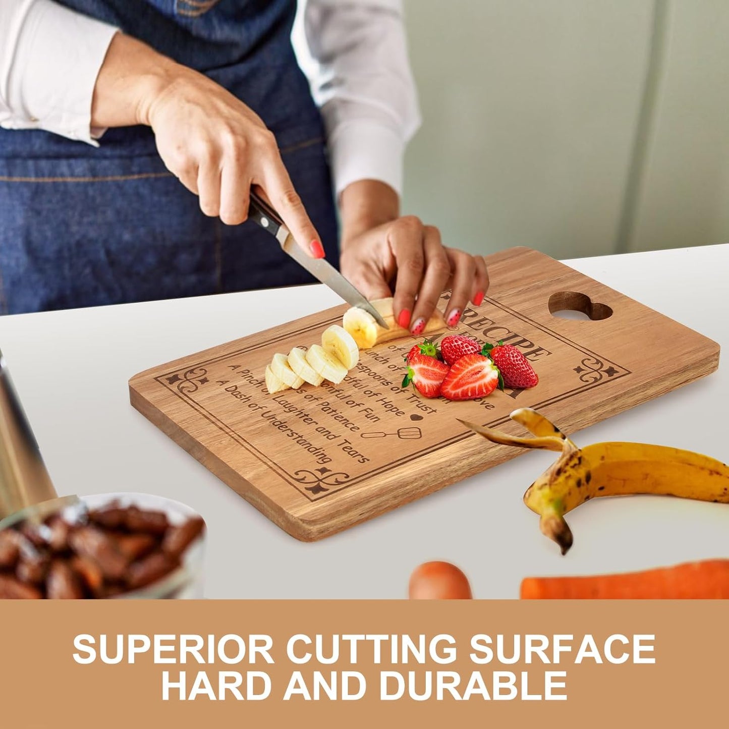 Wooden Cheese Charcuterie Boards - Thoughtful Gifts for Grandma, Unique Kitchen Present for Mother's Day, Christmas