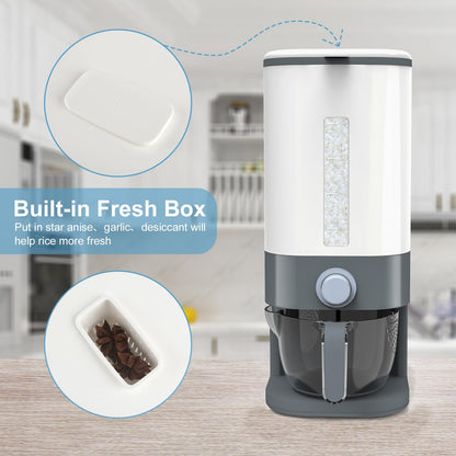 YENXIKU 25 Lbs Cereal & Rice Dispenser - Airtight Countertop Storage Container for Kitchen & Pantry