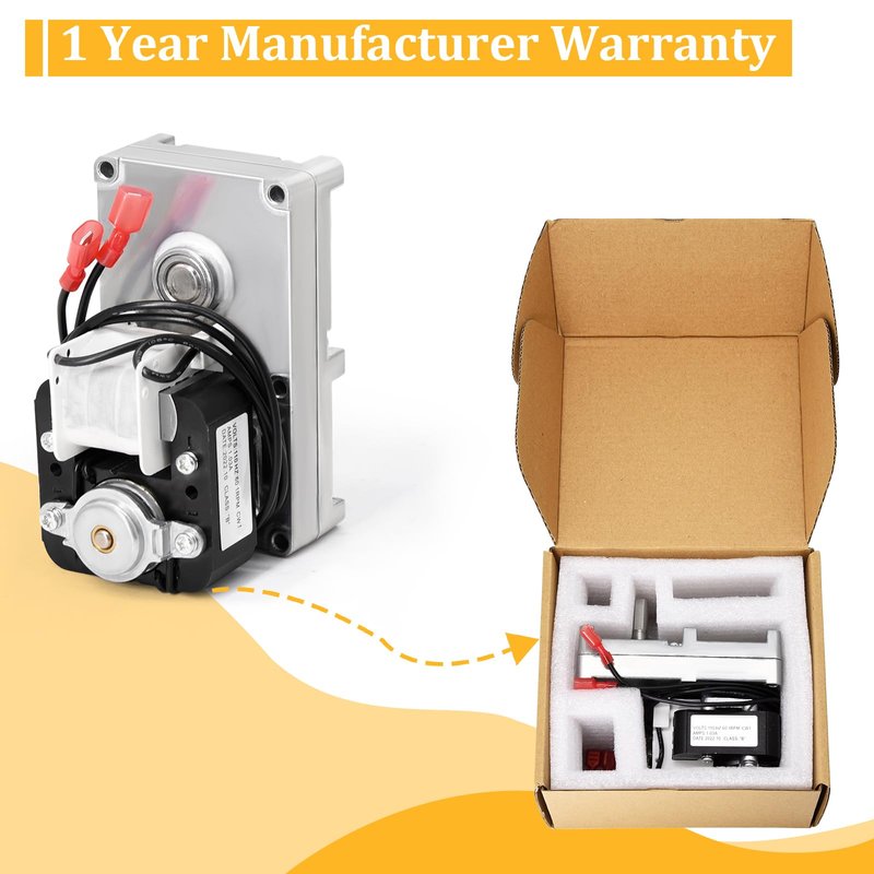 250-00526 Auger Motor for Avalon Astoria Bay & Newport Bay & 900 PS & Arbor & Avanti & AGP, Lopi Yankee Bay & Yankee PS & AGP & Leyden & Pioneer Bay & Foxfire Pellet Stoves, 1 RPM Auger Motor 90-0191
