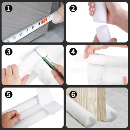 30"-36" Neween Large Door Draft Stopper for Bottom Door Sweep Weather Stripping Noise Blocker Window Breeze Blocker