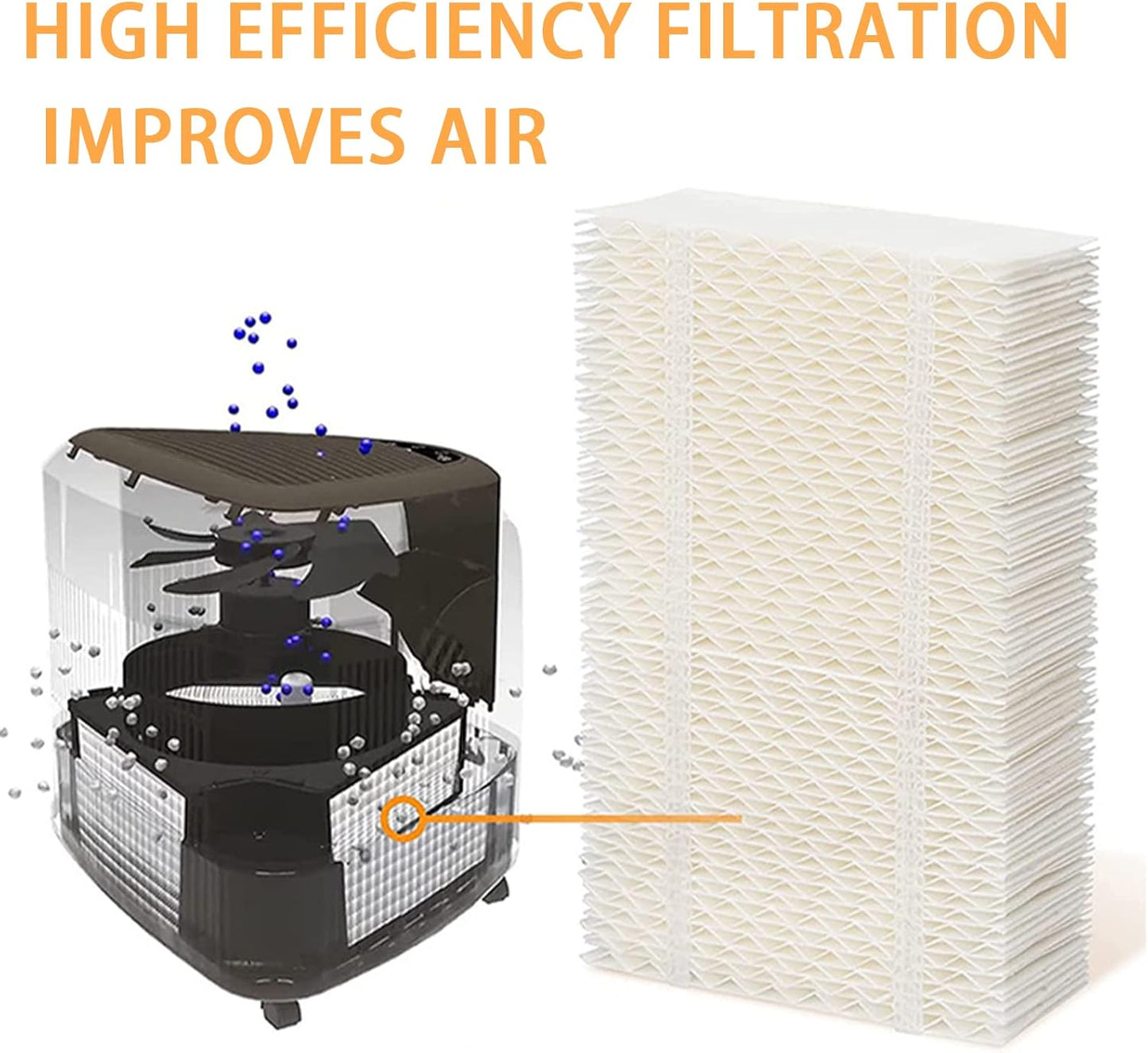HIFROM 4Pack Humidifier Wick Filter Replacement, Compatible with AIRCARE Cool Moisture Humidifier
