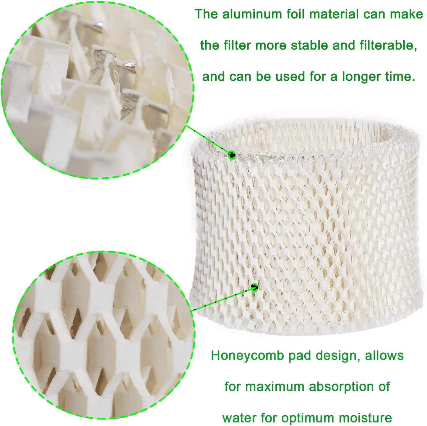 HIFROM 4Pack Replacement Humidifier Wick Filters for Kaz & Vicks 3020 V3100 V3500 V3600 V3800 V3900 Honeywell HCM-300T