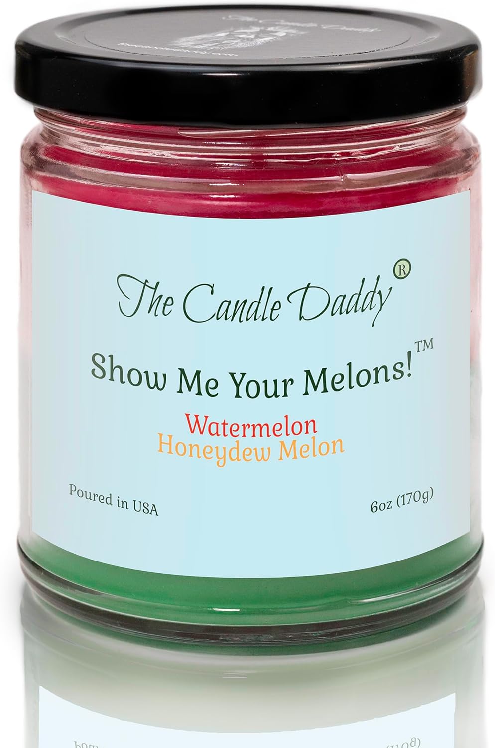 Show Me Your Melons Funny Watermelon Honeydew Scented Candle - 6 Ounce Jar