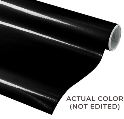 VViViD Black Gloss DECO65 Permanent Adhesive Craft Vinyl for Cricut, Silhouette & Cameo (11.8" x 20ft Large Roll)