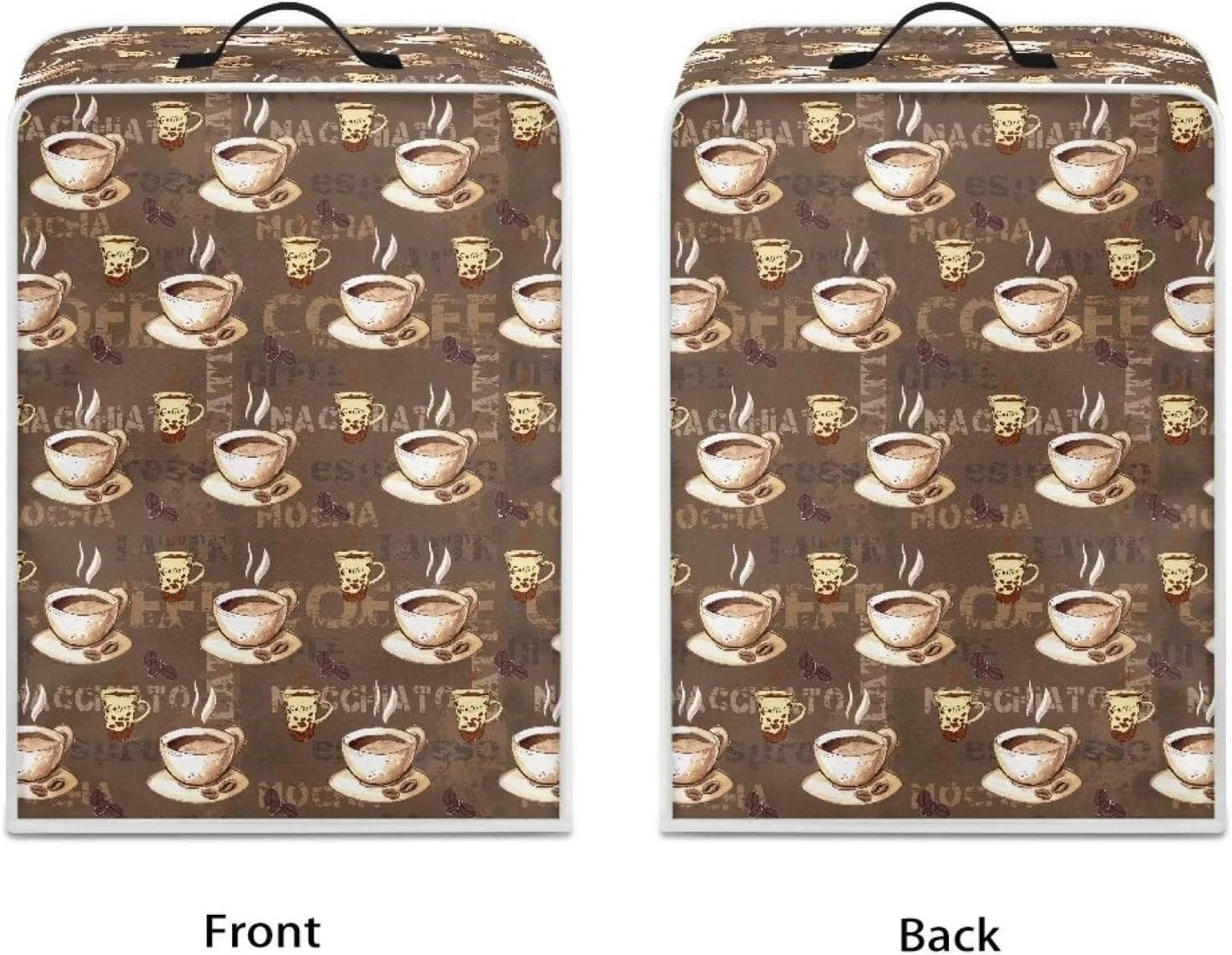 Coffee Maker Cover, Durable Handle Coffee Print Stand Mixer Cover for Kitchen Aid, Dustproof for Small Appliances