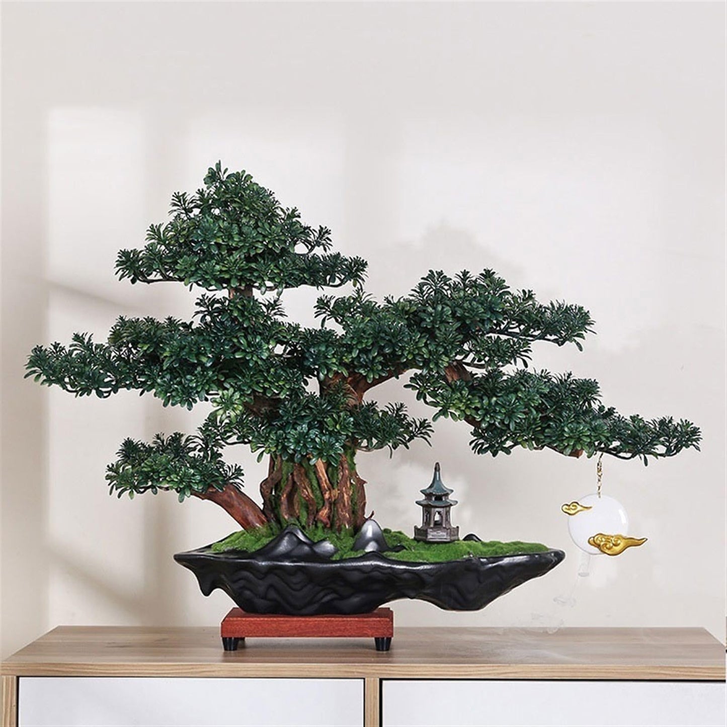 WANGHAI2024M Artificial Trees Modeling High-end Luxury Hotel Living Room Desktop Ornaments Simulation Tree Bonsai Fake Greenery Landscaping Artificial Bonsai