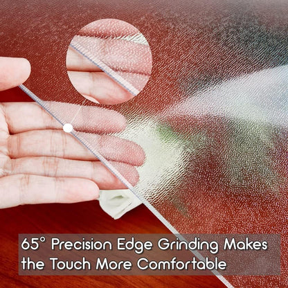 16 Inch 2mm NECAUX Round Frosted Table Cover Protector, Thick Upgraded Version, Unshrinkable Waterproof Oil Proof